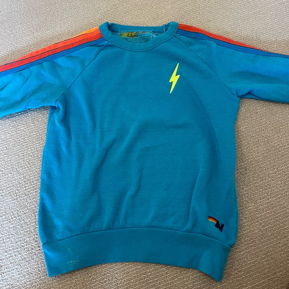 Aviator Nation women’s Blue crew neck sweatshirt!!